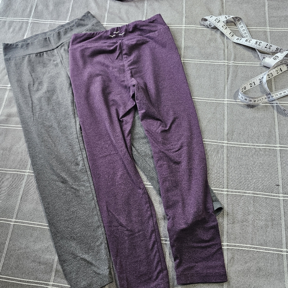 ⭐️Girls Size 7 Lazy Pants Purple and Gray Leggings
